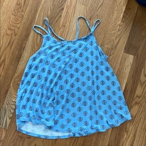 Blue patterned top
